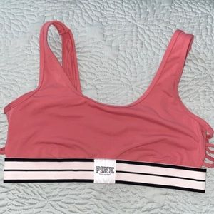 Dusty rose sports bra from Pink by Victorias Secret.